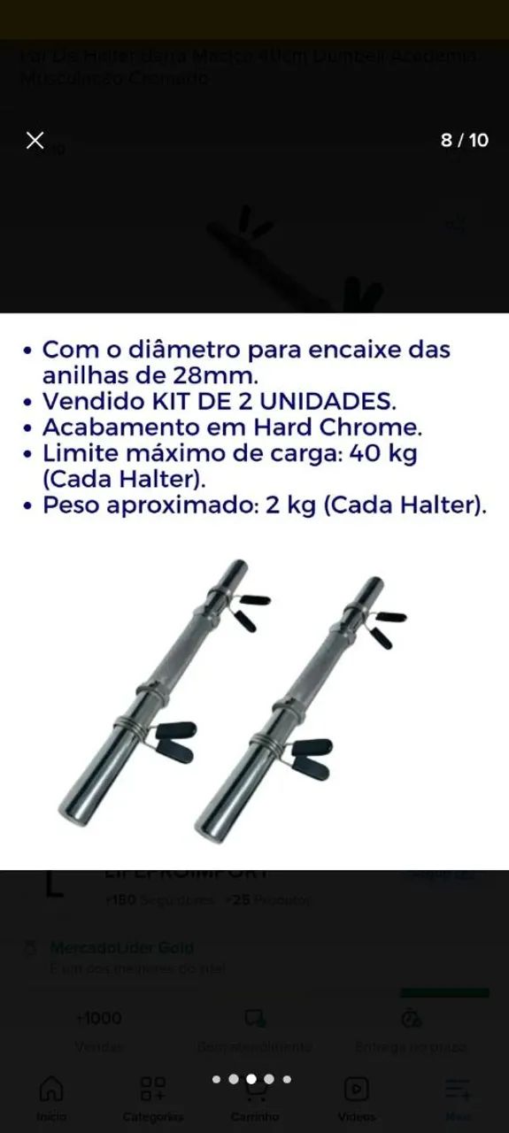 Par de Halteres Maciço.