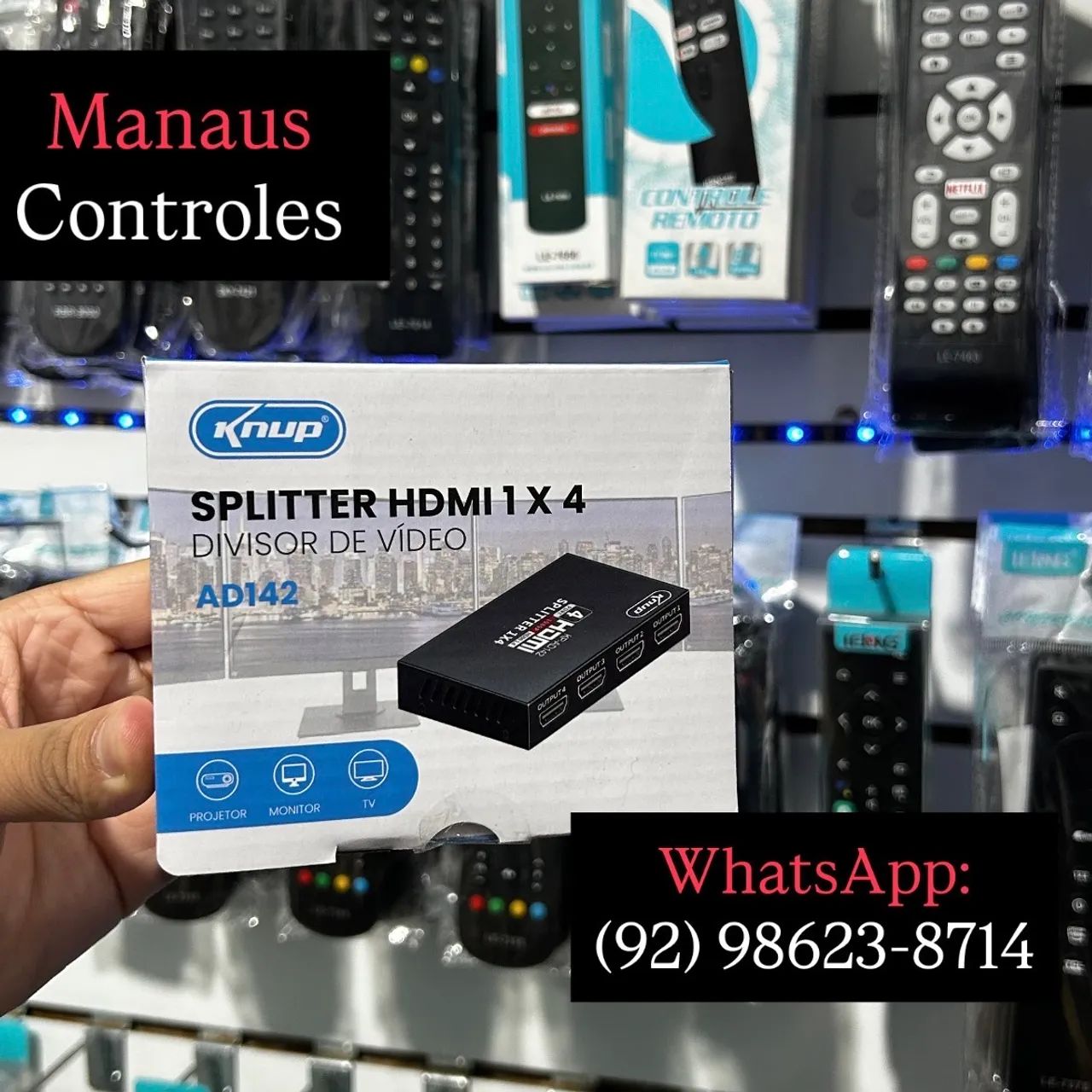 Splitter de 4 Portas Hdmi Full HD ( Promoção)
