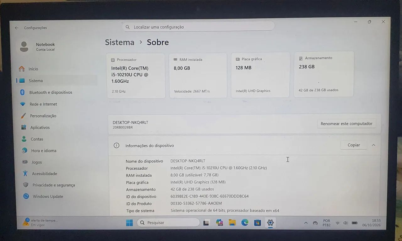 Lenovo ThinkPad E14 - Core i5 10ª Geração - SSD 256GB - Foto 2