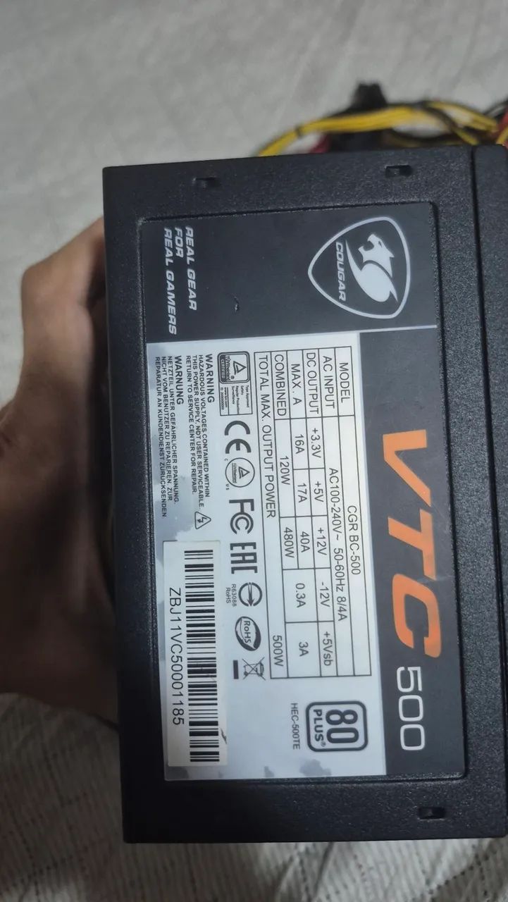 Fonte Bivolt, 500w PLUS WHITE - Foto 2