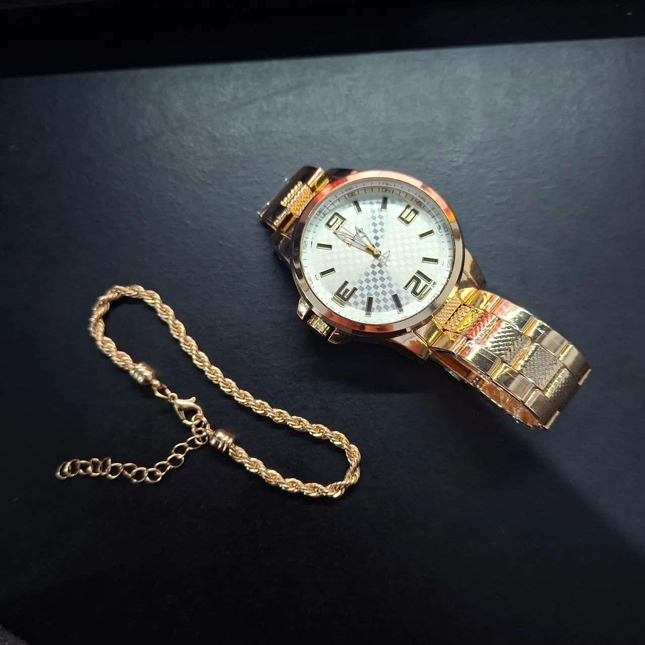 KIT RELÓGIO MASCULINO + PULSEIRA - ESTILO E PRESENÇA - Foto 3