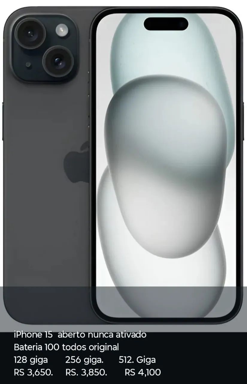 iPhone 15 abertoas nunca ativado - Celulares e Smartphones