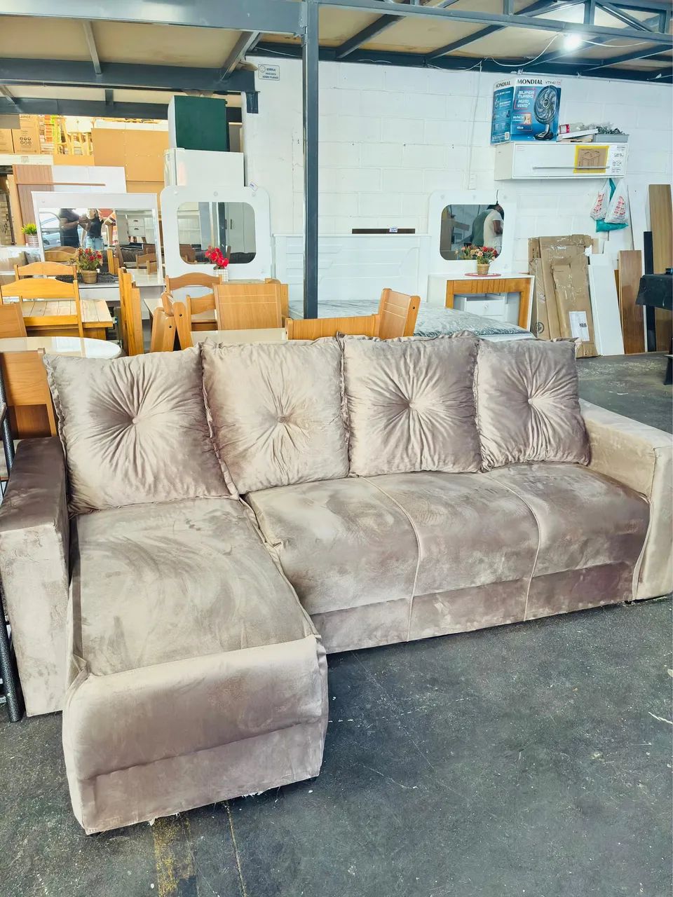 Sofá com chaise / NOVO / ENTREGAMOS  - Foto 5