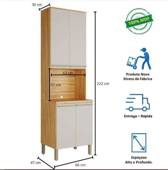 Paneleiro 100% MDF Micro Napoli  - Foto 5