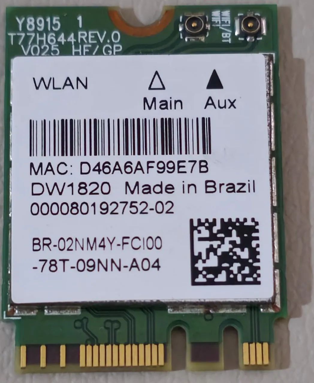 Placa Wifi Dual Band Dw1820 2.4 E 5 Ghz 867mbps + Bluetooth - Foto 4
