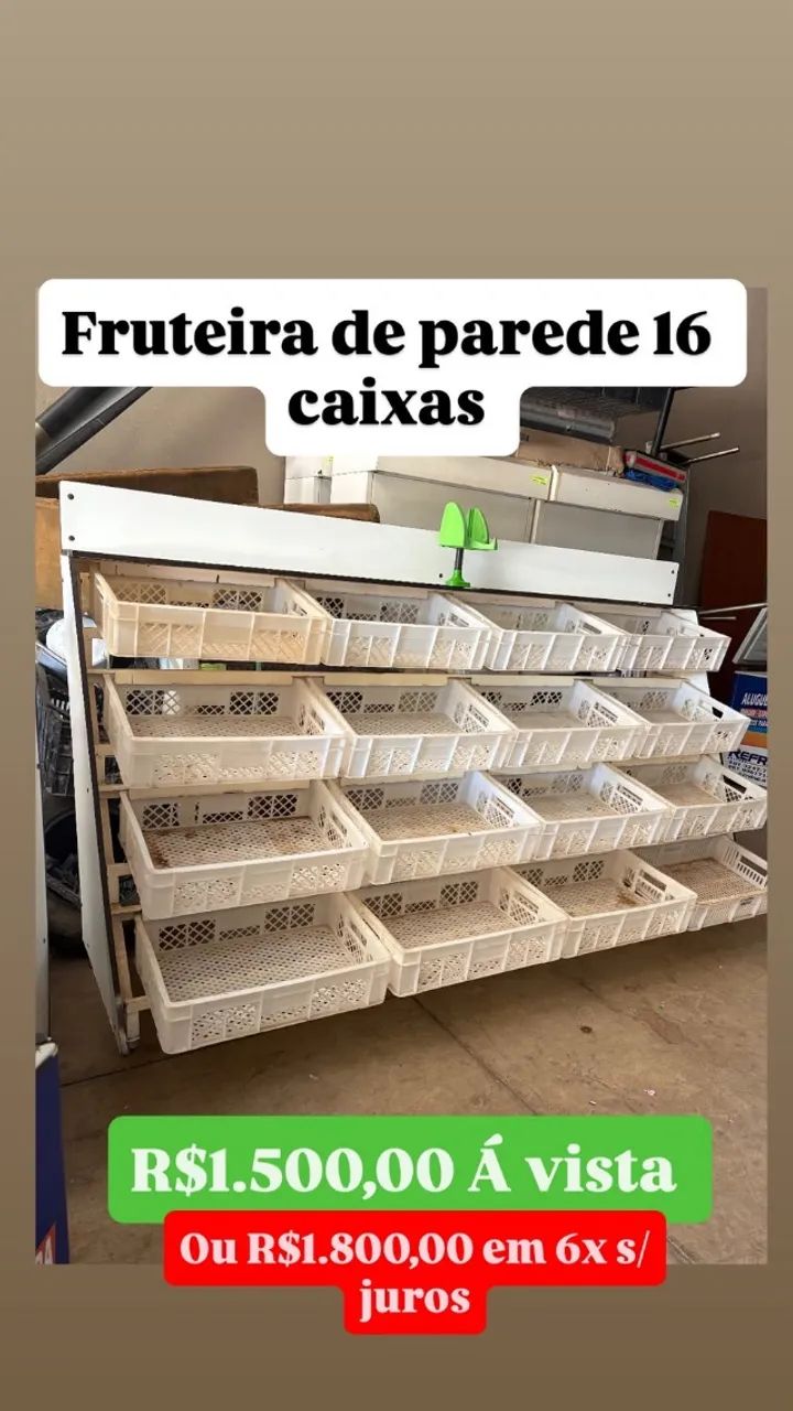 FRUTEIRA DE PARADE COM 16 CAIXA USADA