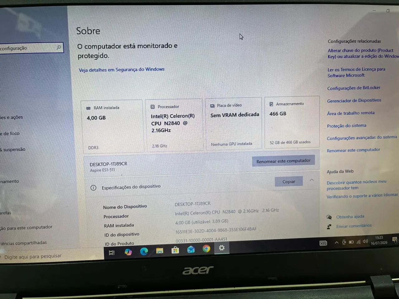 Notebook Acer 15.6 Intel - Foto 4