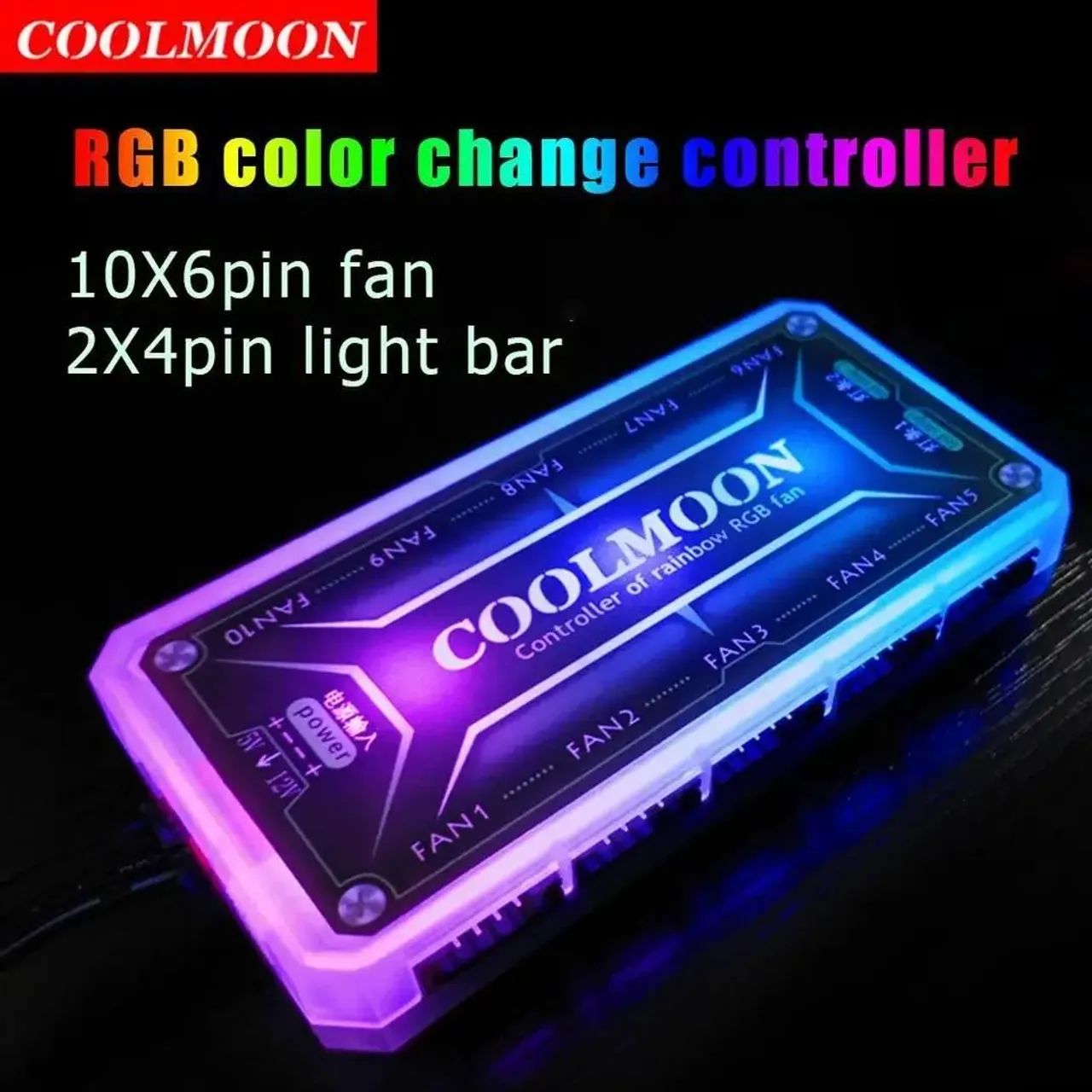 Controladora de Fans Argb 6 pinos Coolmoon - Foto 2