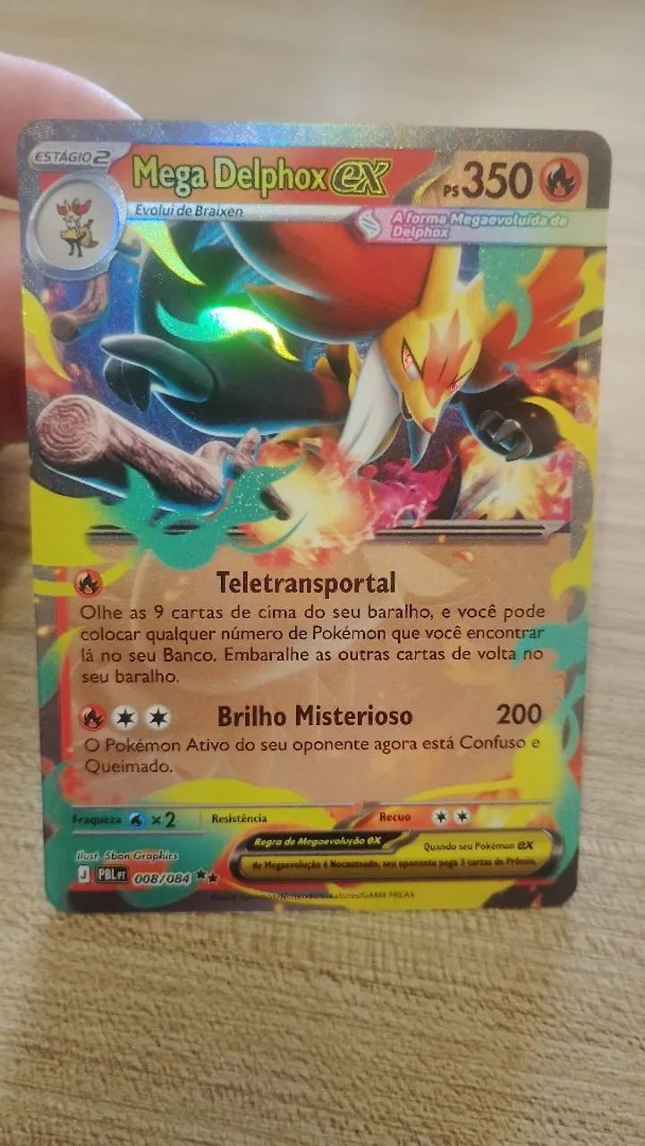 Mega Delphox ex 008/084 - Escuridão Absoluta- Nova <br> - Foto 3