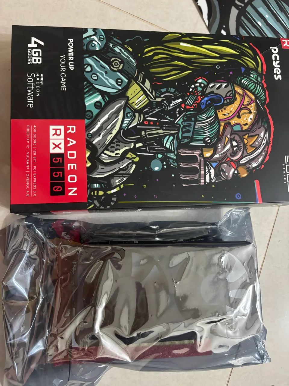 Placa de video Gpu Rx 550, 4GB, GDDR5, 128 Bits Projeto Edge - Pvex5504gbdf - Foto 4