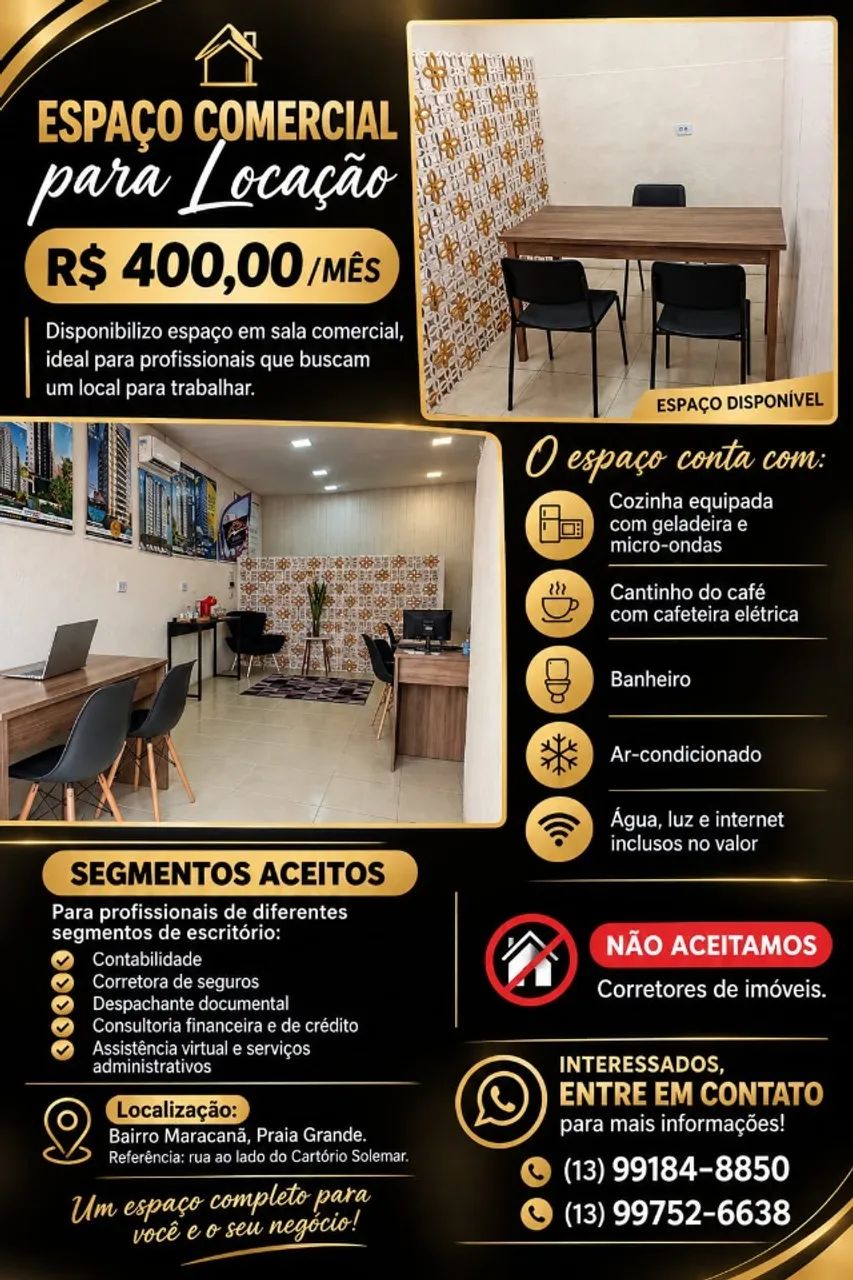 Locação de espaço em loja térrea