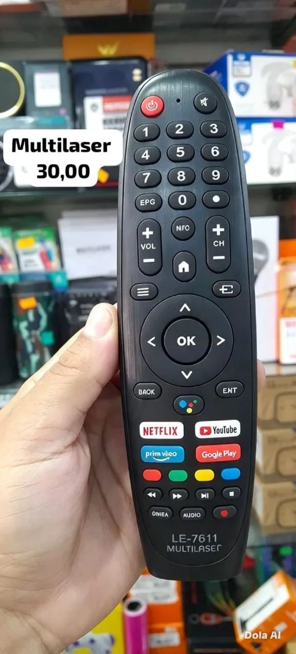 Controle de Tv multilaser 