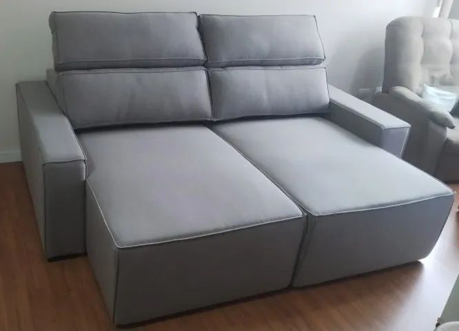 SOFÁ RETRÁTIL 4 LUGARES - NOVÍSSIMO, APENAS 2 MESES DE USO - Foto 3