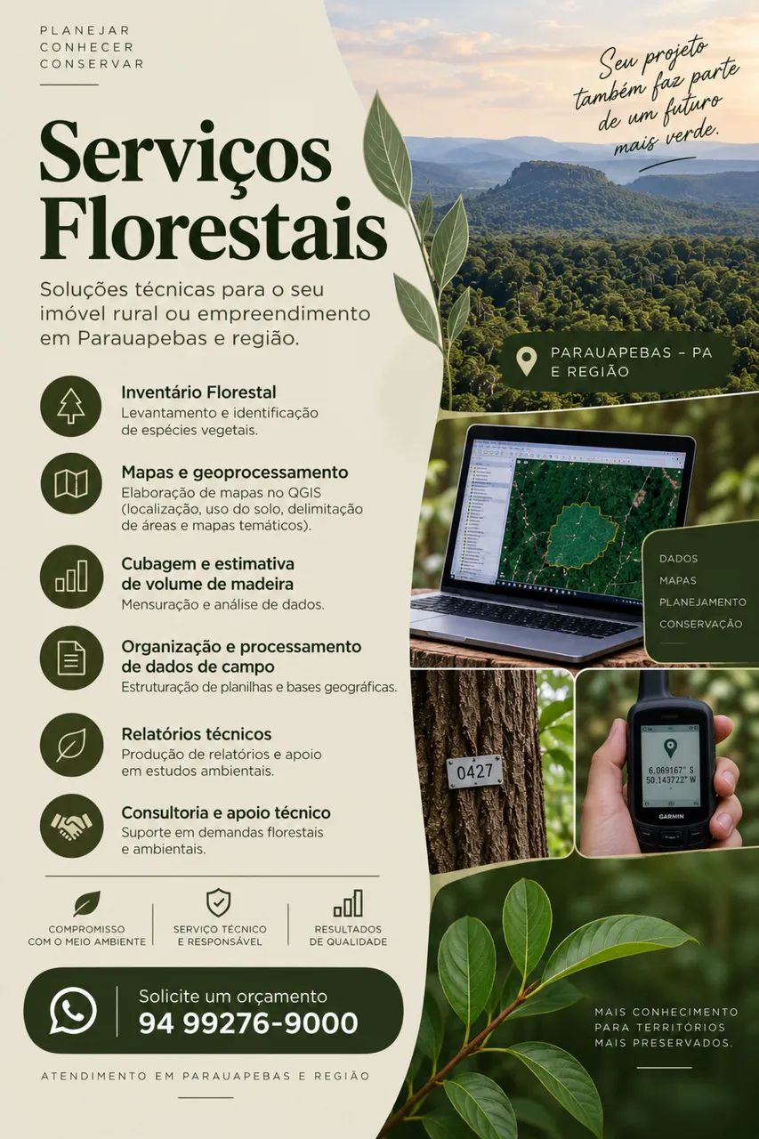 Serviços Florestais | Inventário, QGIS e Geoprocessamento