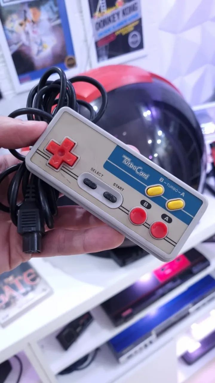 Raro Controle Turbo Card Para Console Nasa Clone Nes 8 Bits SEM TESTES - Foto 2