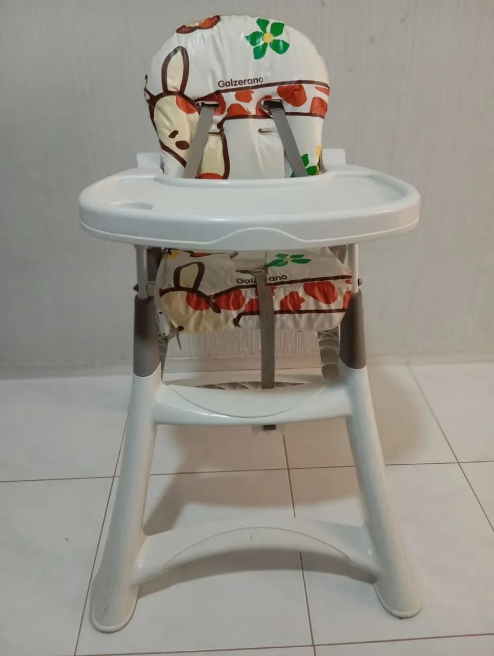 Cadeira de Alimentação Galzerano Bebê Branca Estampada - Foto 2