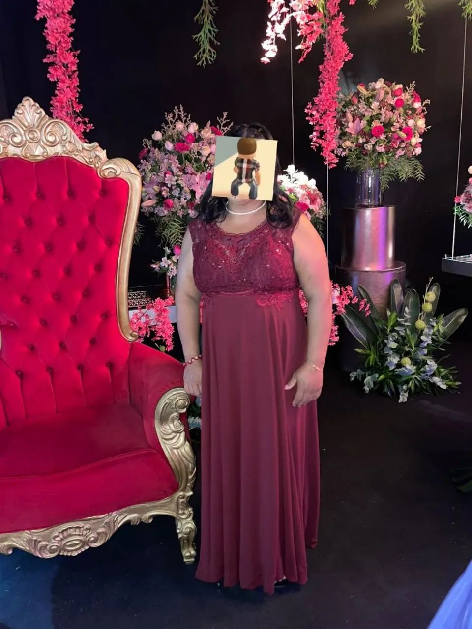 Vestido plus marsala  - Foto 2