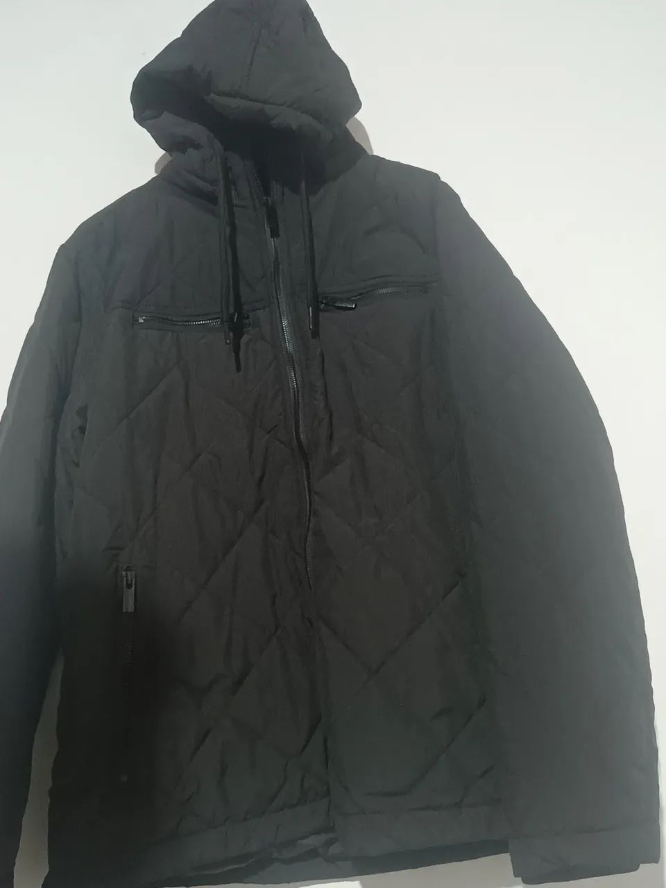 Casaco Puffer com capuz unissex 