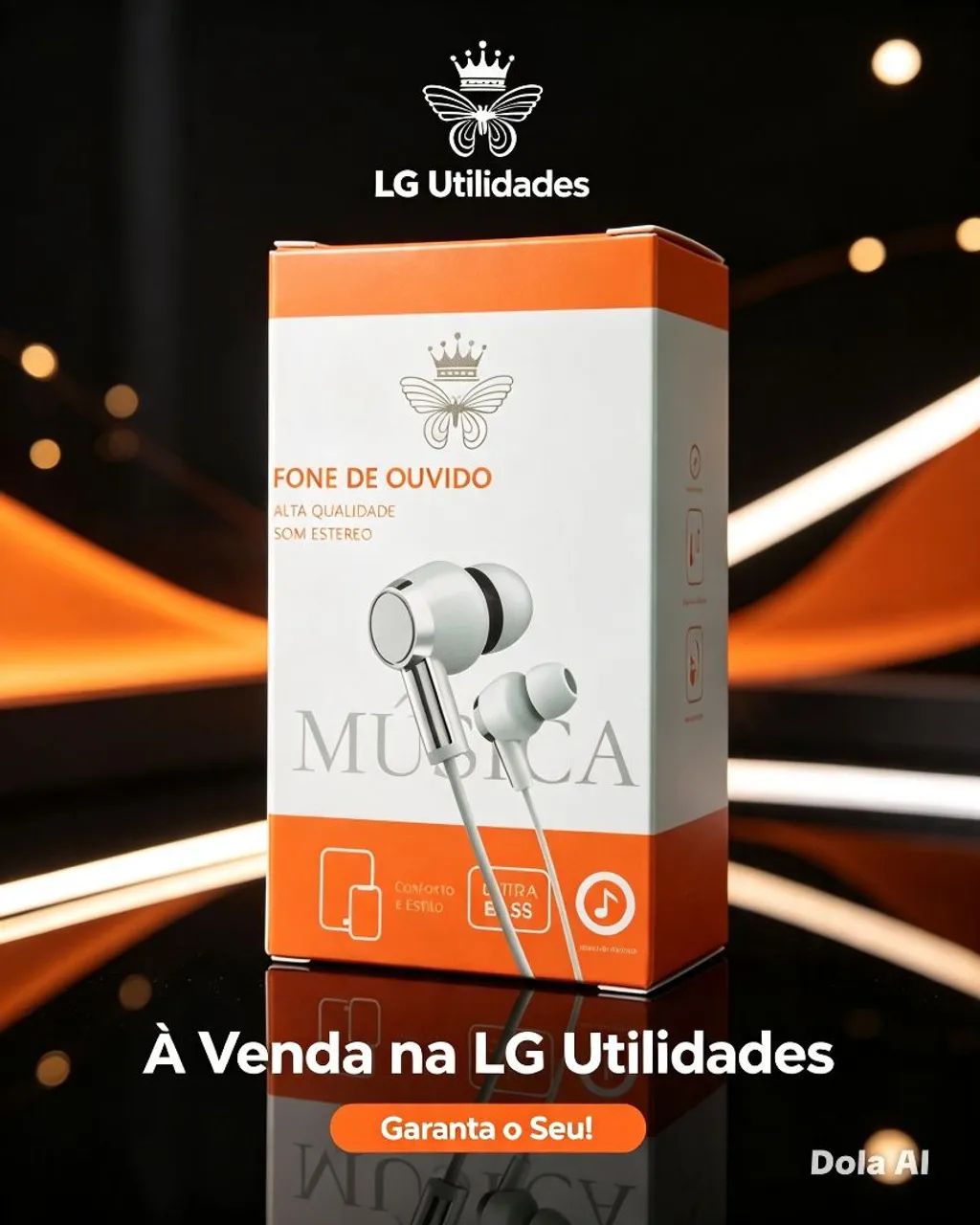 Fones auricular branco com microfone  - Foto 3