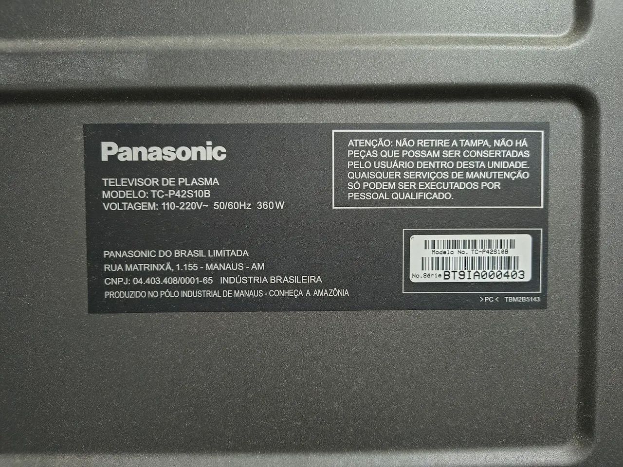 Televisão TV 42" Panasonic - plasma - Foto 5