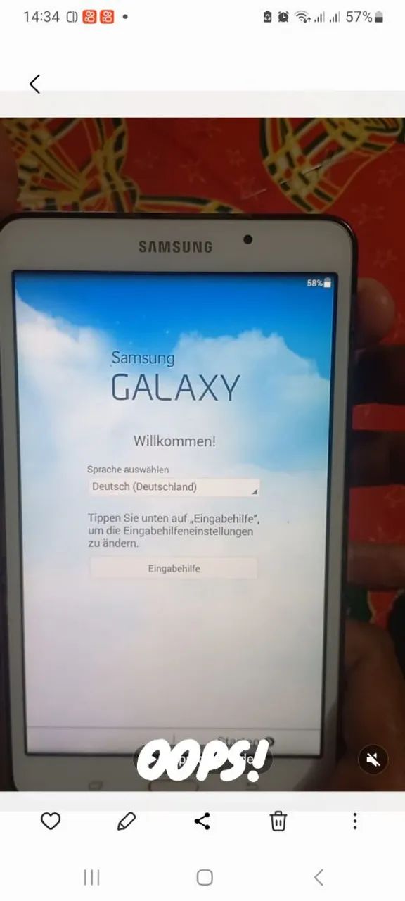 Tablet Samsung tab 4 t230 não pega touch