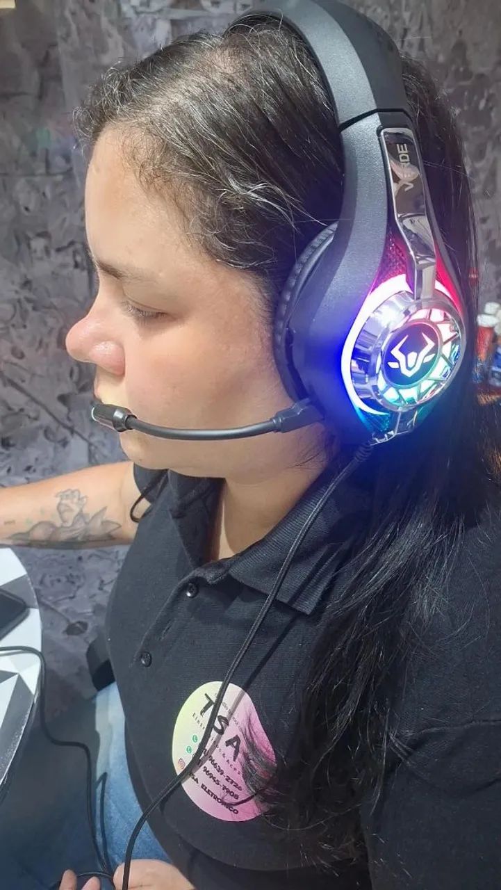 Headset gamer Verde modelo EJ- 903 - Foto 4