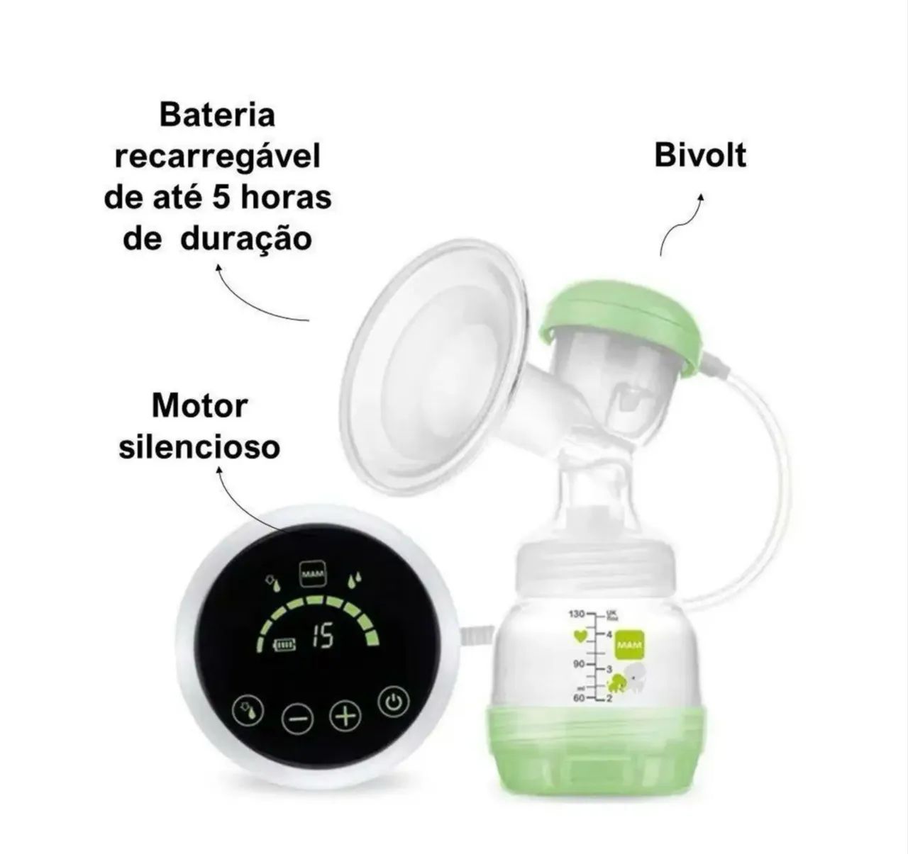 Bomba de tirar leite elétrica  - Foto 3
