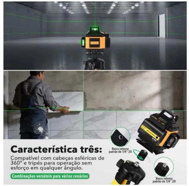 Nível a laser com tripé - Foto 3