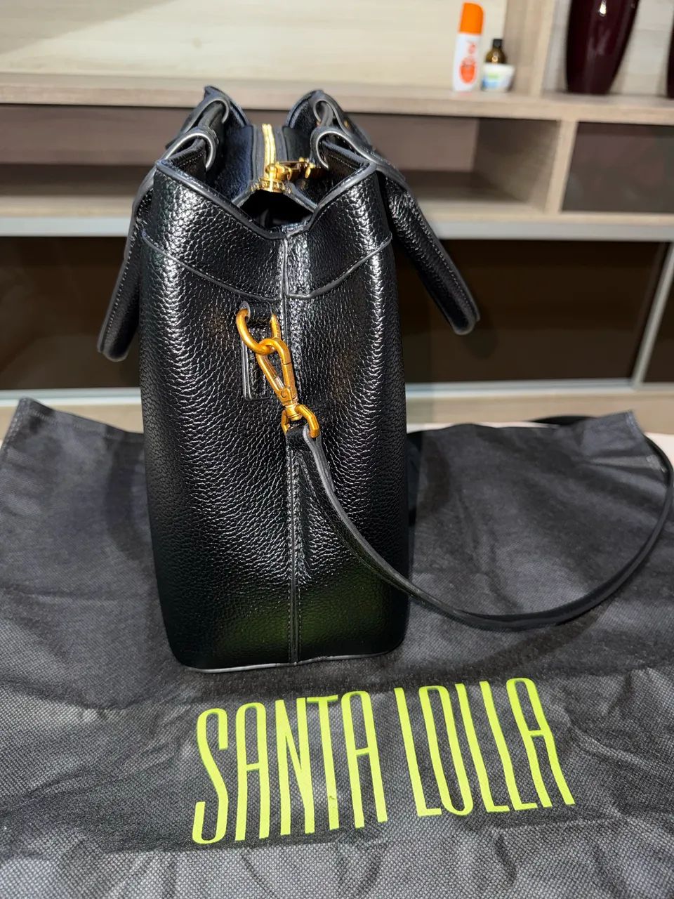 Bolsa Tote Preta - Santa Lolla - Foto 3