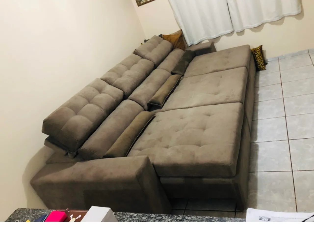 VENDO SOFÁ RETRÁTIL SUPER ACONCHEGANTE, LINDO E CONFORTÁVEL  - Foto 3