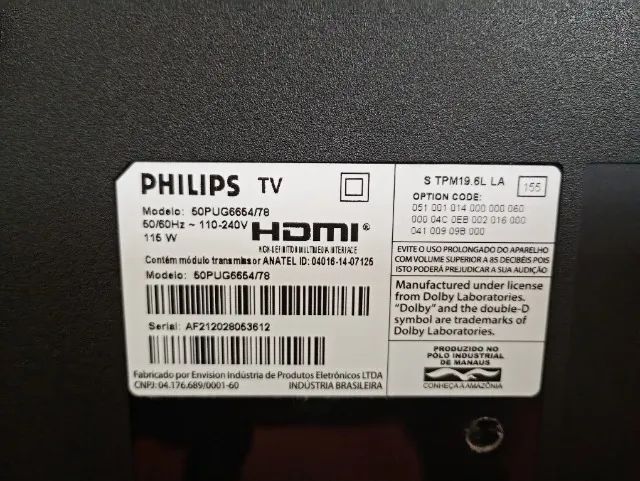 Tv Philips 50 com defeito  - Foto 5