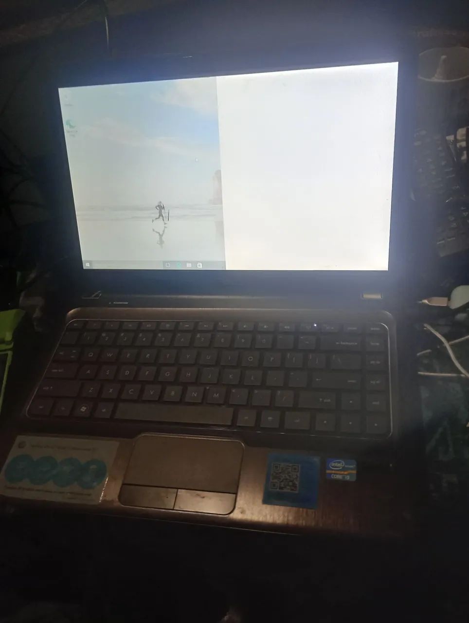 Notebook Hp core i3 6 memória hd 320 GB com defeito 