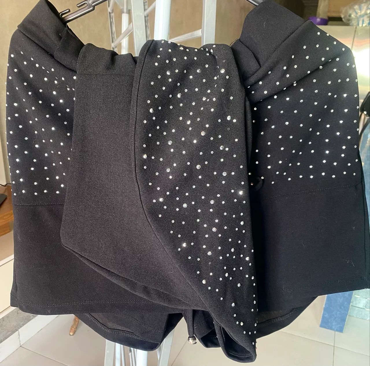 Conjunto preto brilho 