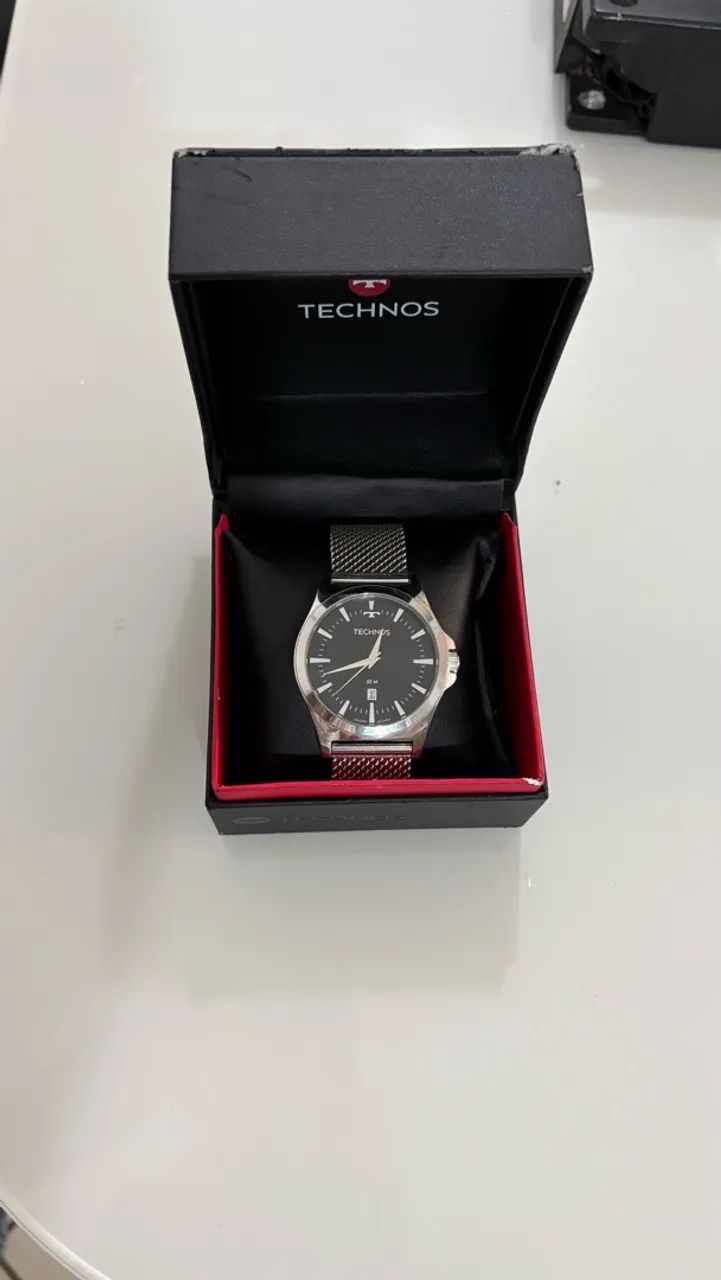 Relógio tecnos prata sem detalhe  - Foto 2