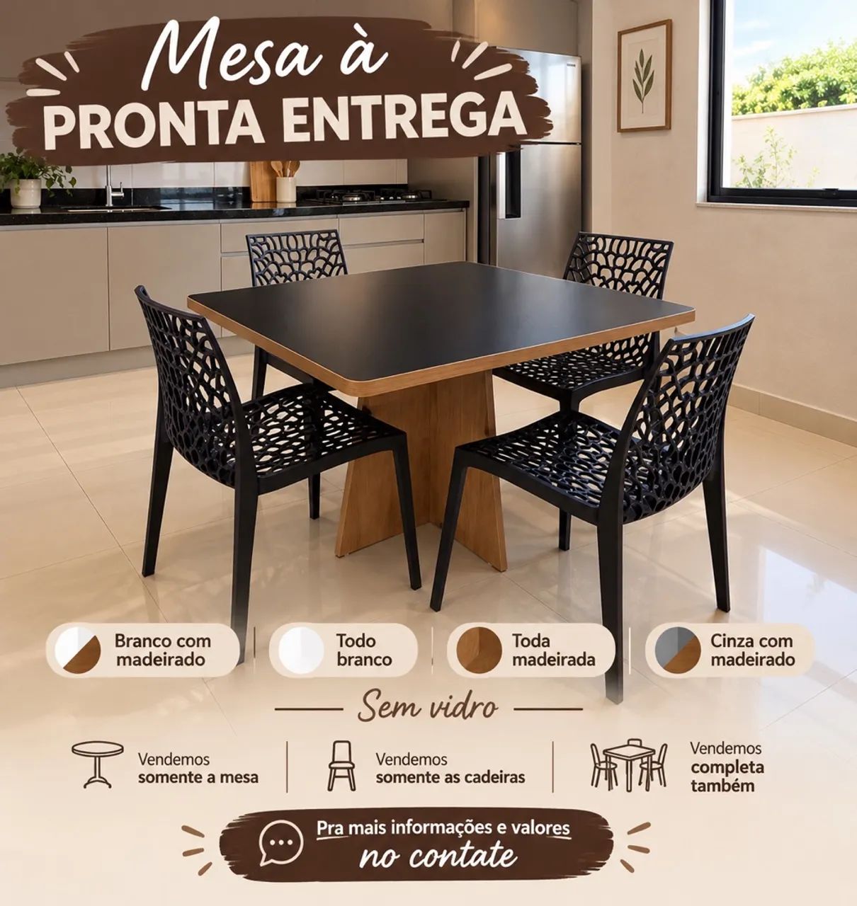 Mesa à pronta entrega 