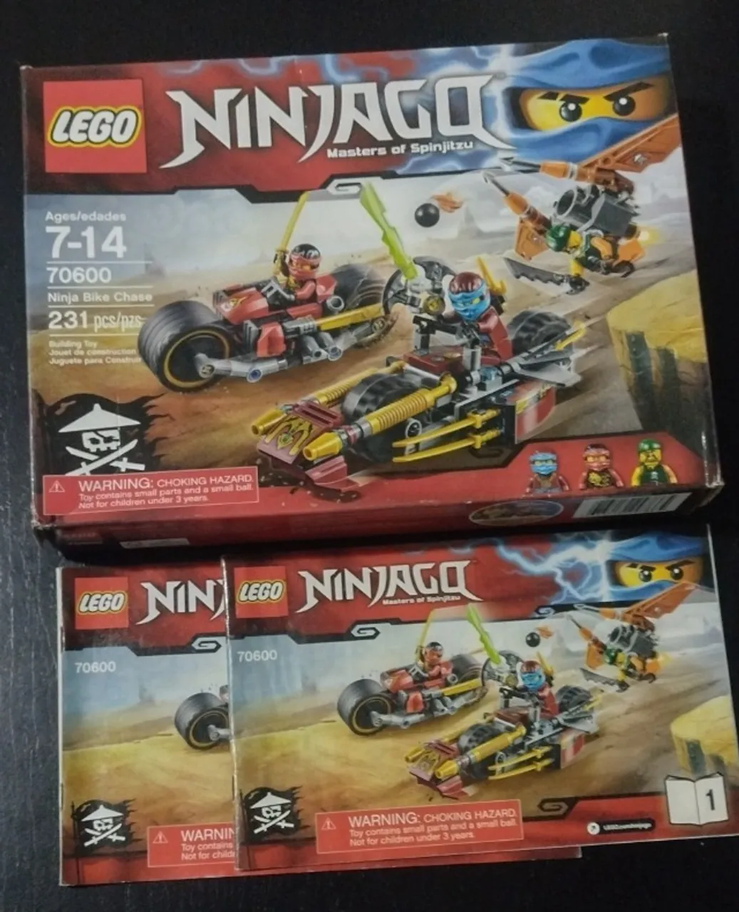 Legos Ninjago Set 70741 Airjitzu Cole e Set 70647 Kai Dragon