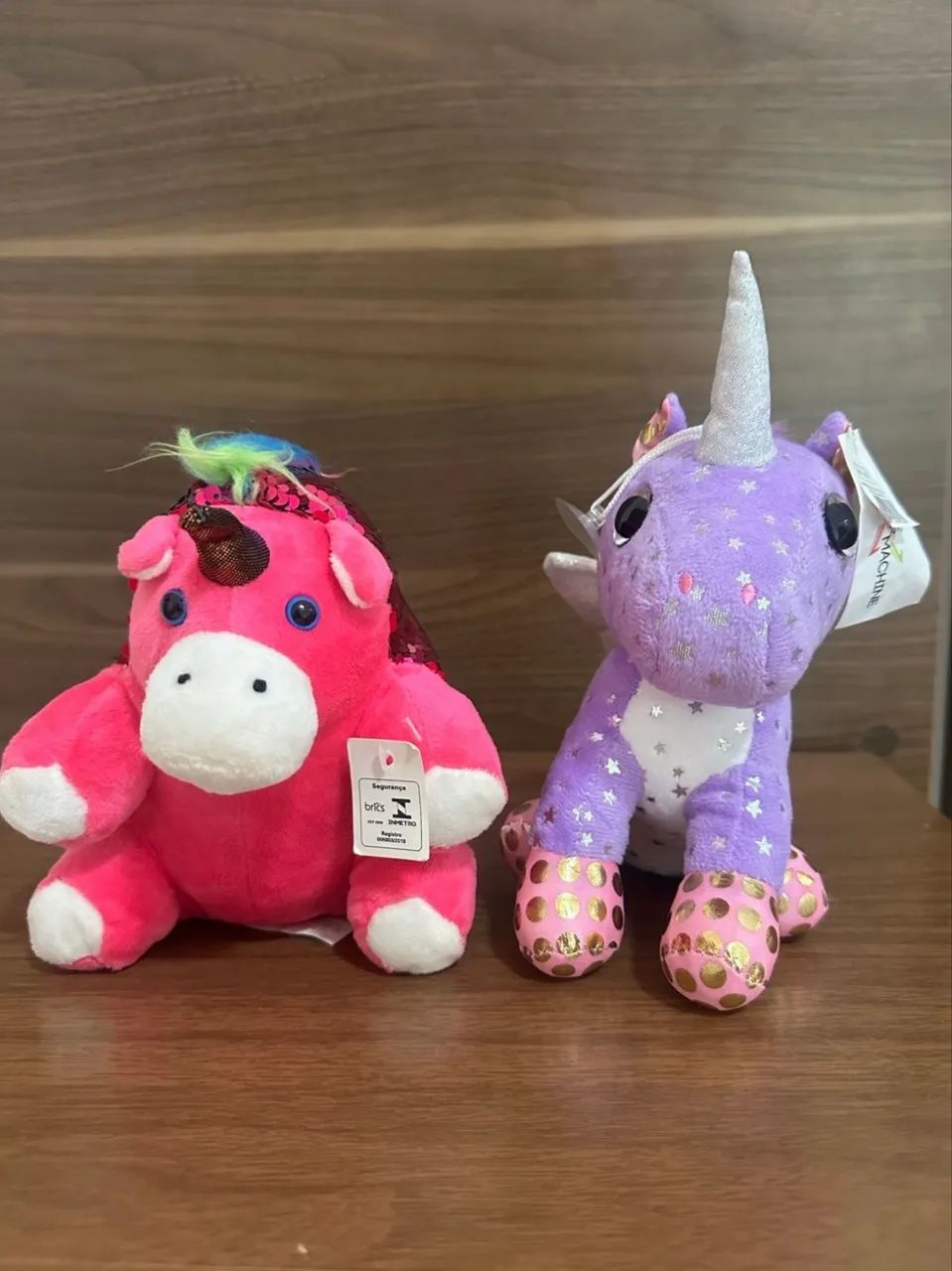 Duas pelúcias Unicórnio e Porco Espinho Br Machine - Foto 2