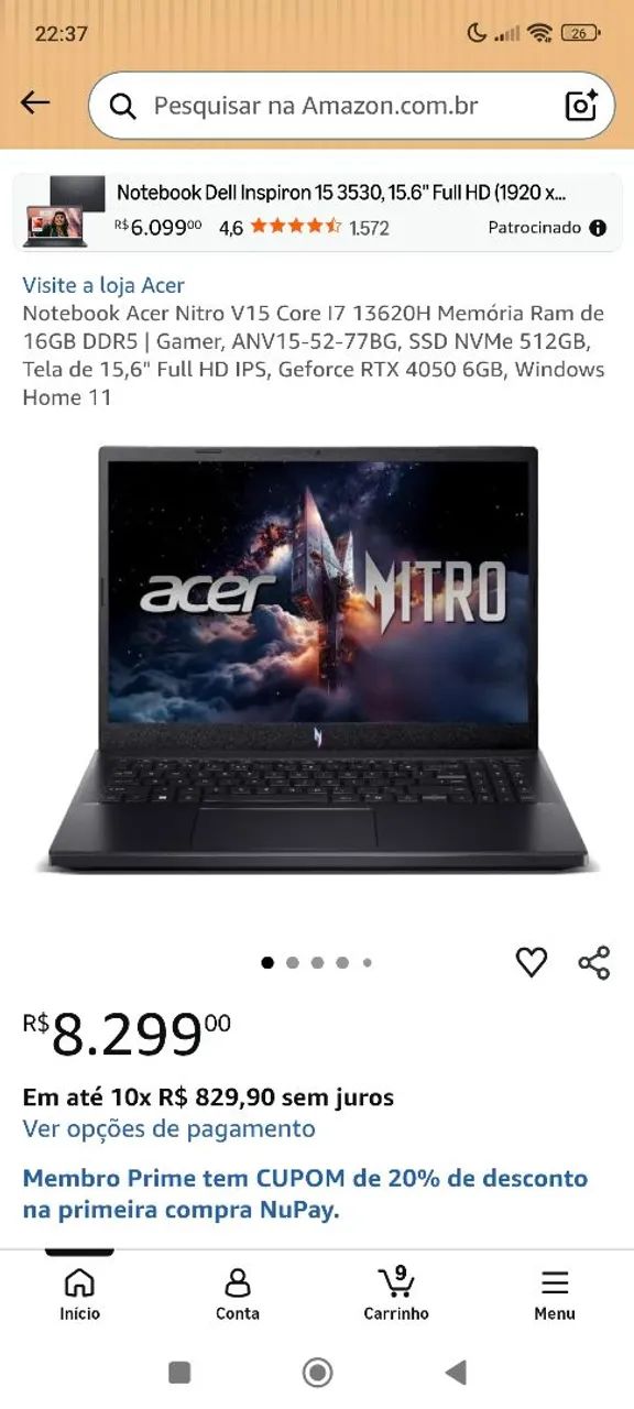 NOTEBOOK GAMER V15 - Foto 3