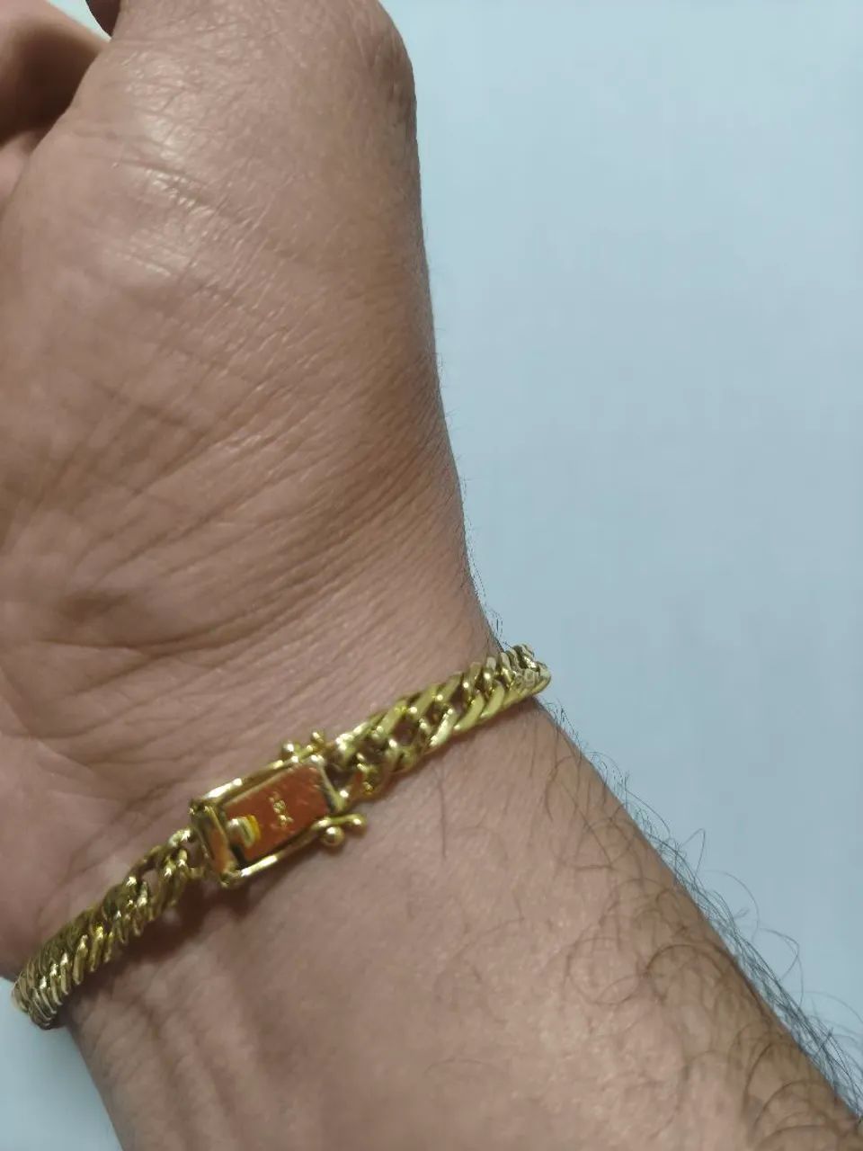 Pulseira grumet dupla ouro 18k - 6g - Foto 3