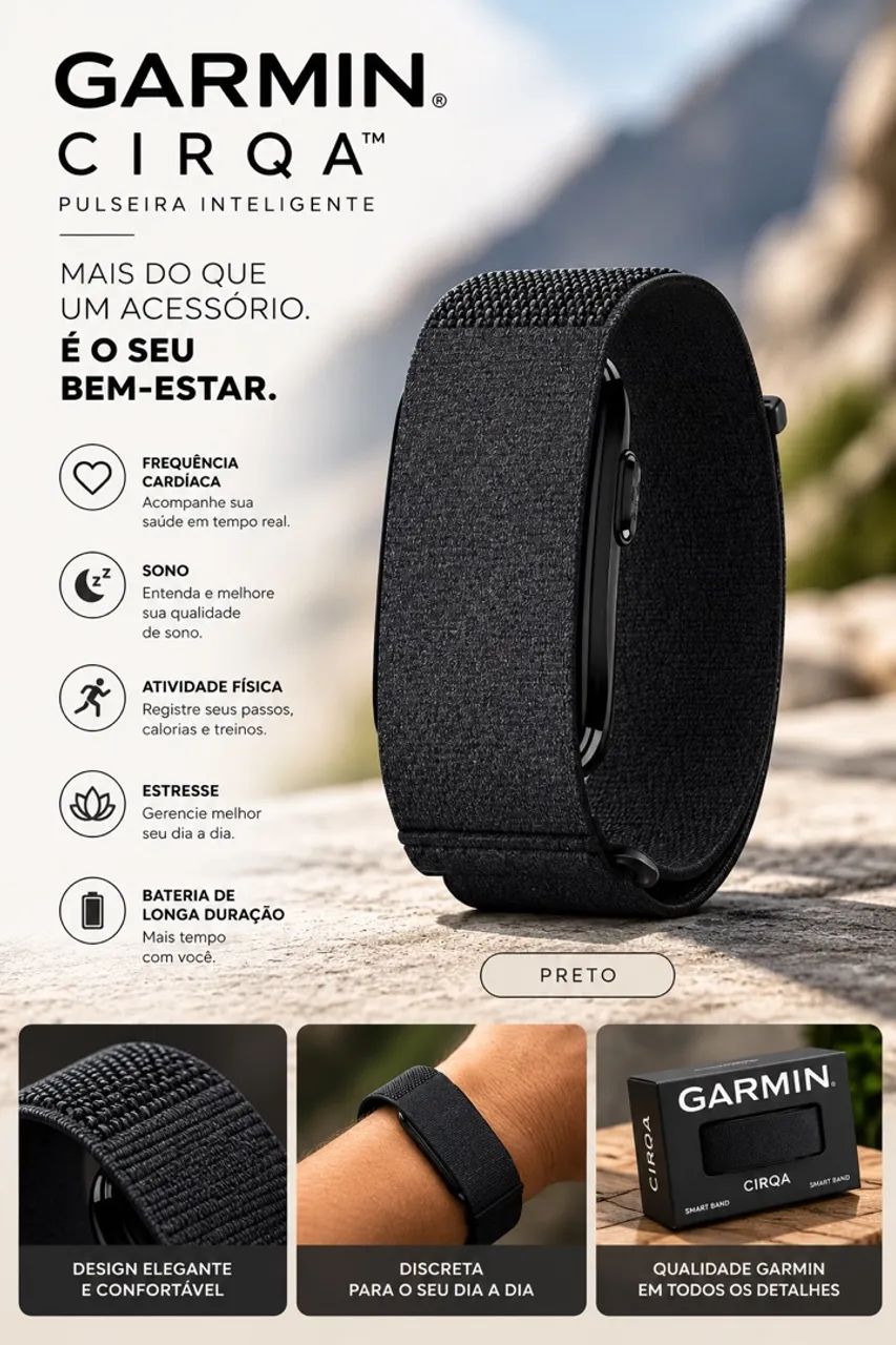 GARMIN CIRQA - PULSEIRA INTELIGENTE