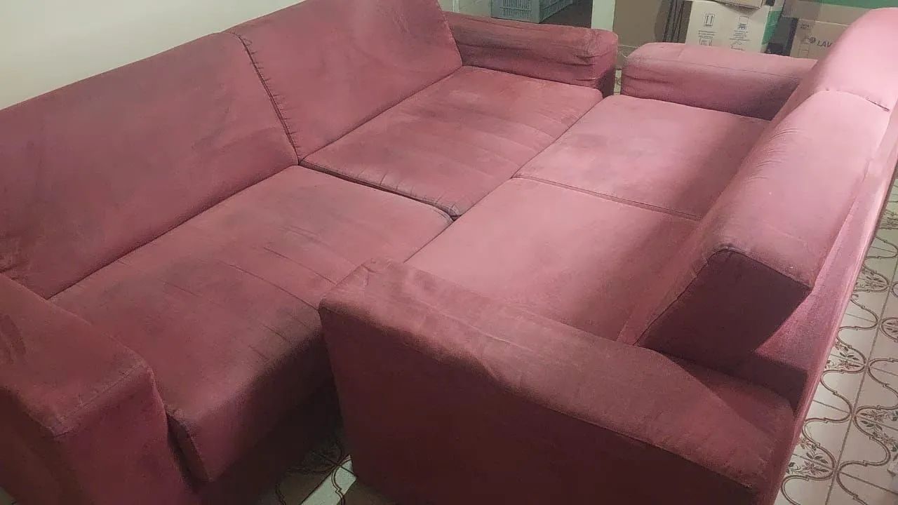 VENDO JOGO DE SOFA GRANDE - Foto 5