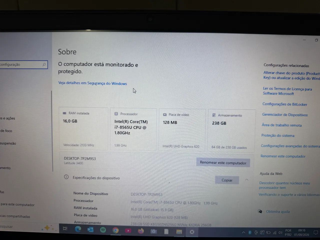 Notebook I7 Dell Dell Latitude 3400. - Foto 4