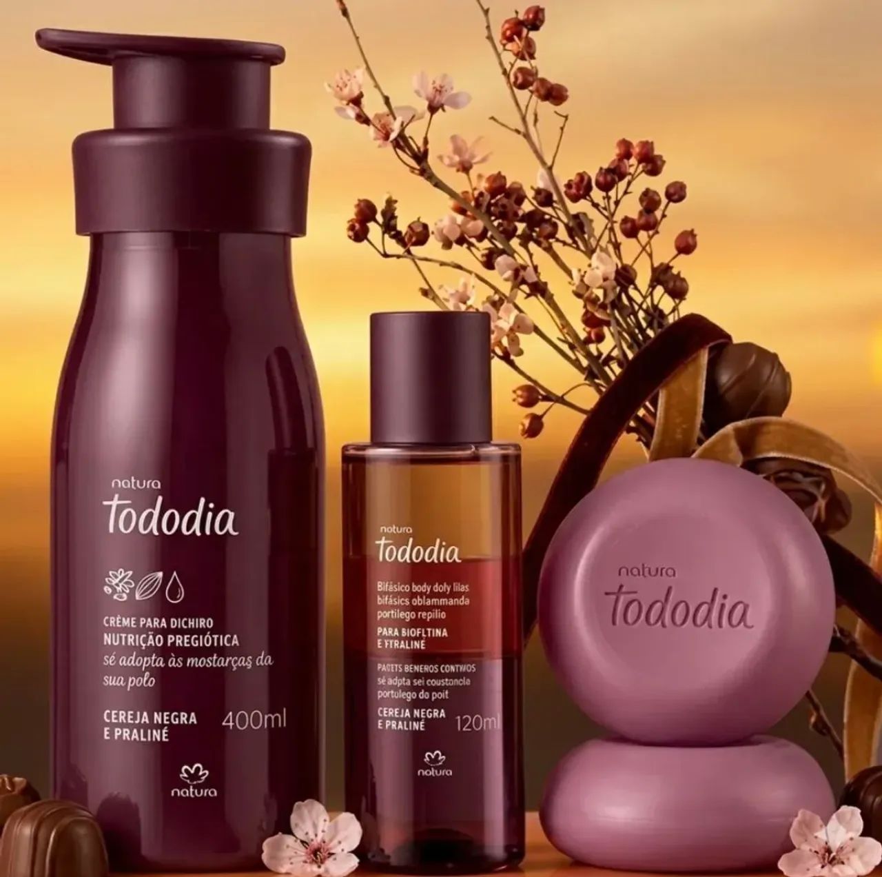 Kit Natura Tododia Cereja Negra e Praliné - Pronta entrega, Lacrado! - Foto 2