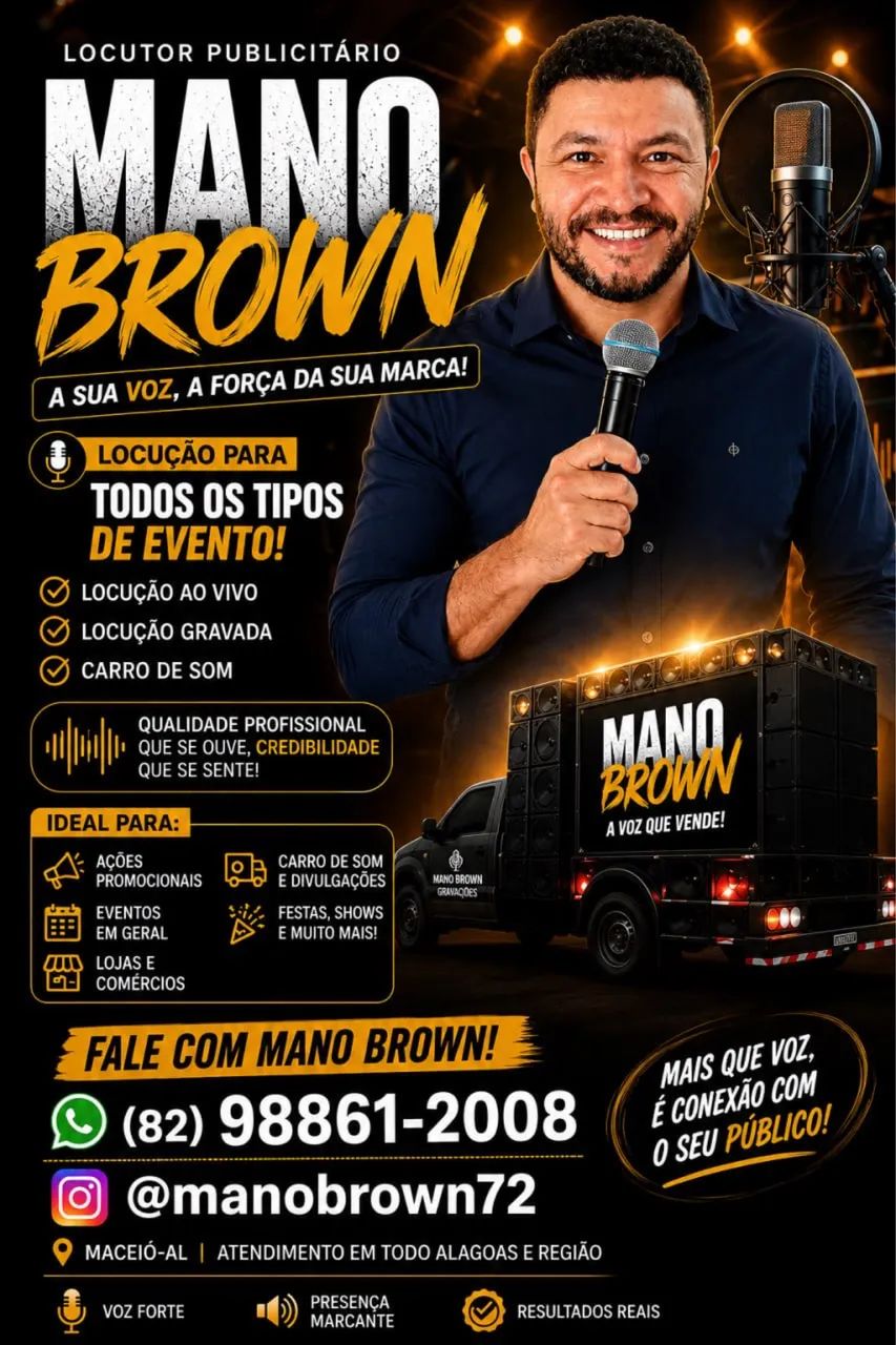 Locutor ( Ações,Eventos,Gravações e muito mais )