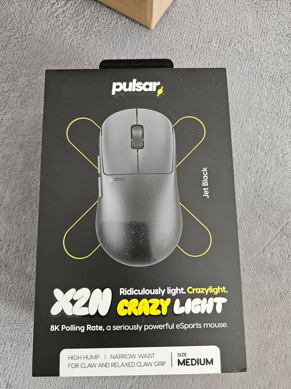 Mouse Pulsar x2n Crazylight Jet Black 8K - Periféricos e