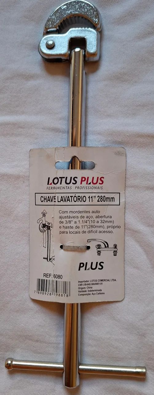 Chave lavatório, marca lótus, 11 polegadas, 280 mm, nova, nunca usada, na embala - Foto 2