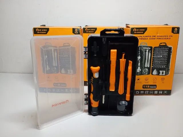   Kit Chaves de Precisão 115 Peças para Celular, Notebook, PC, iPhone e Eletrônicos. *NOVO - Foto 4