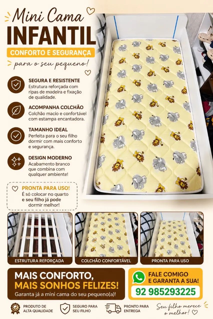 Berço de mdf novo 