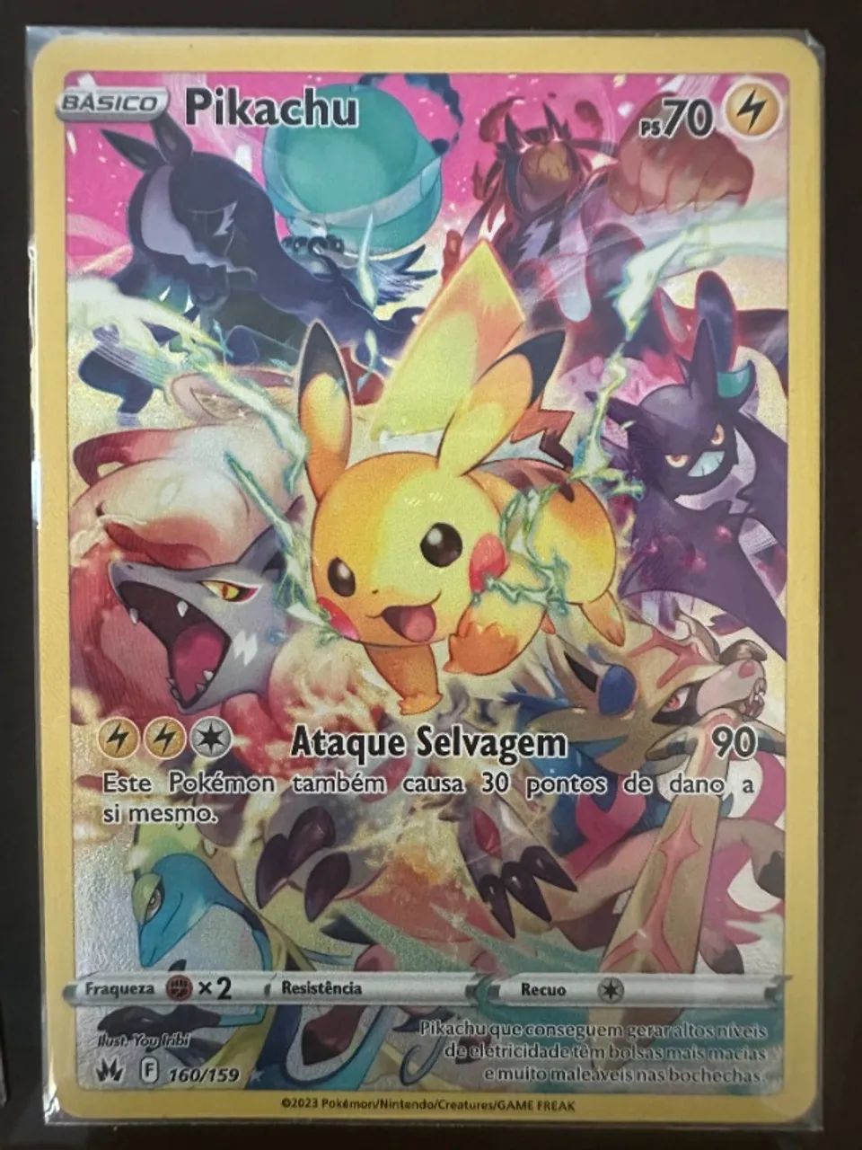 Carta Pokemon Pikachu arte especial - Foto 4