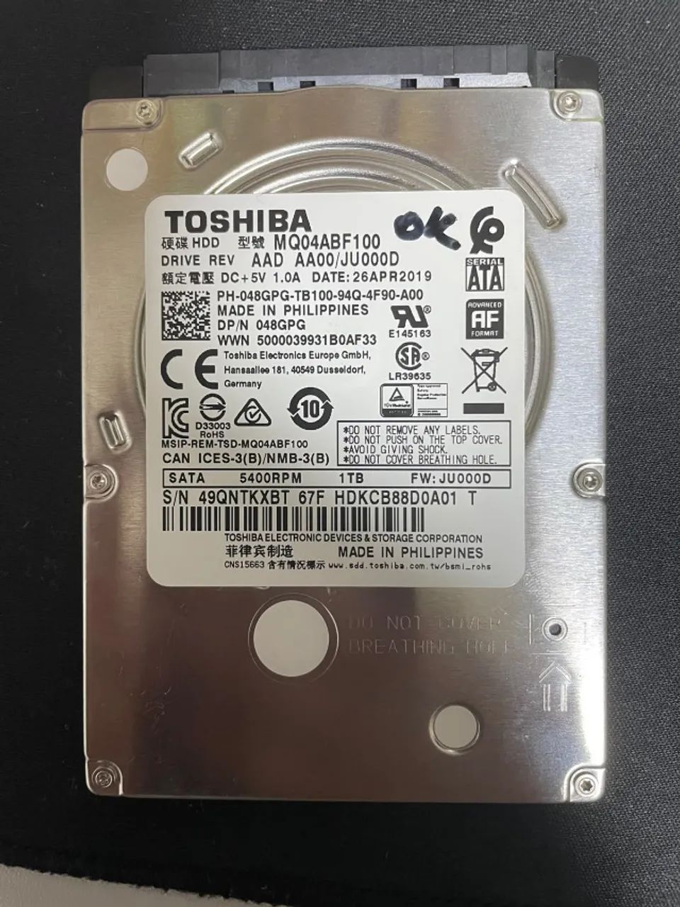 HD 1TB Notebook Toshiba